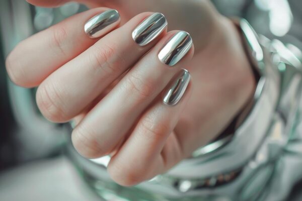 Unghii chrome: cum obții efectul de oglindă fără să mergi la salon