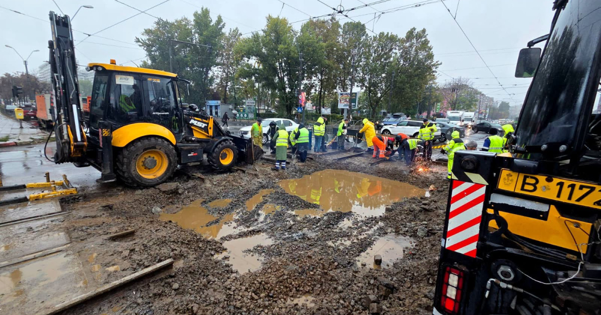Lucrări la intersecția Calea Rahovei cu Șoseaua Progresul: cinci trasee de tramvai se schimbă