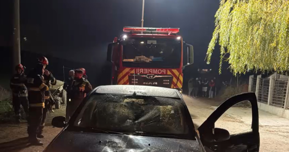 Trei persoane audiate după agresarea unui pompier la un incendiu din Ștefănești